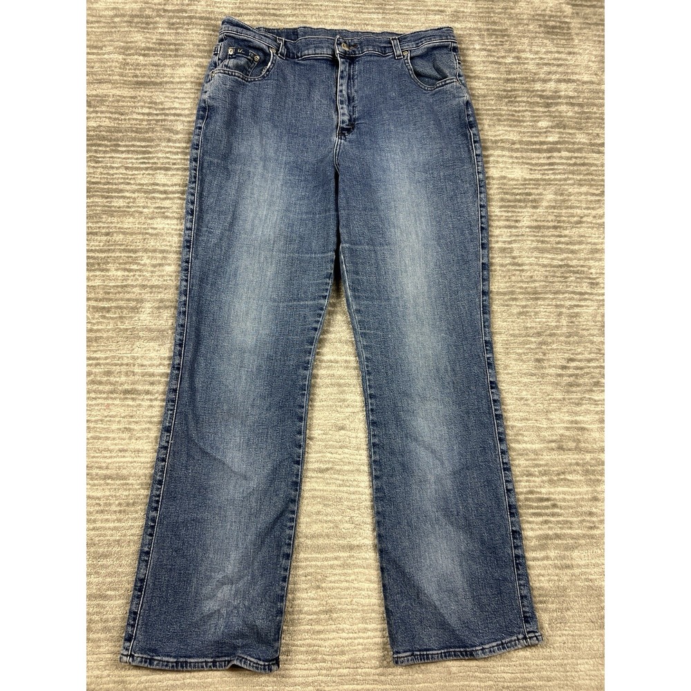 Blu Jeans Mens 36 Blue Straight Leg Denim Medium Wash 5-Pocket Casual Classic